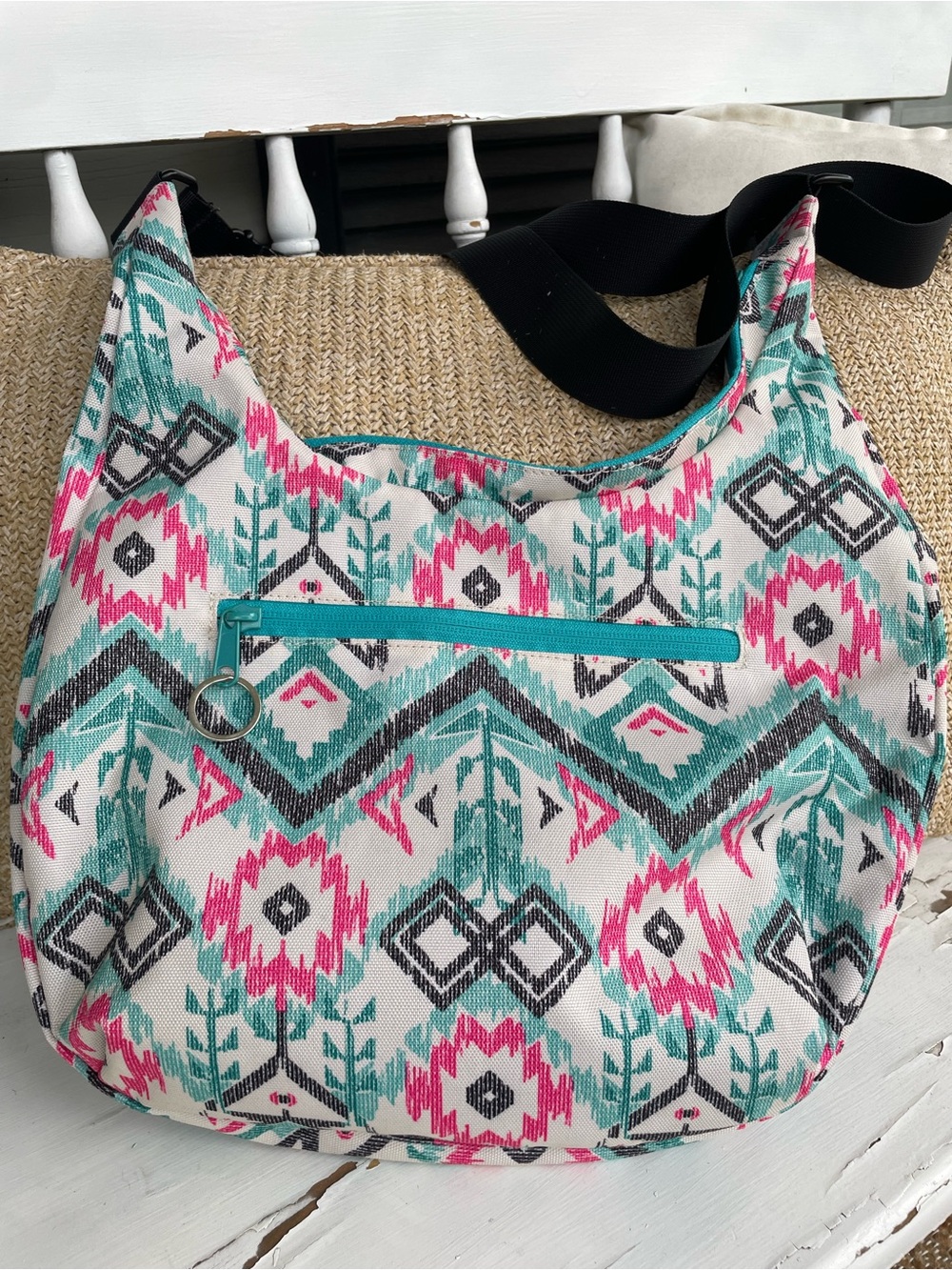 KAVU Island Ikat Singapore Satchel Crossbody Shoulder Bag - Picture 5 of 8